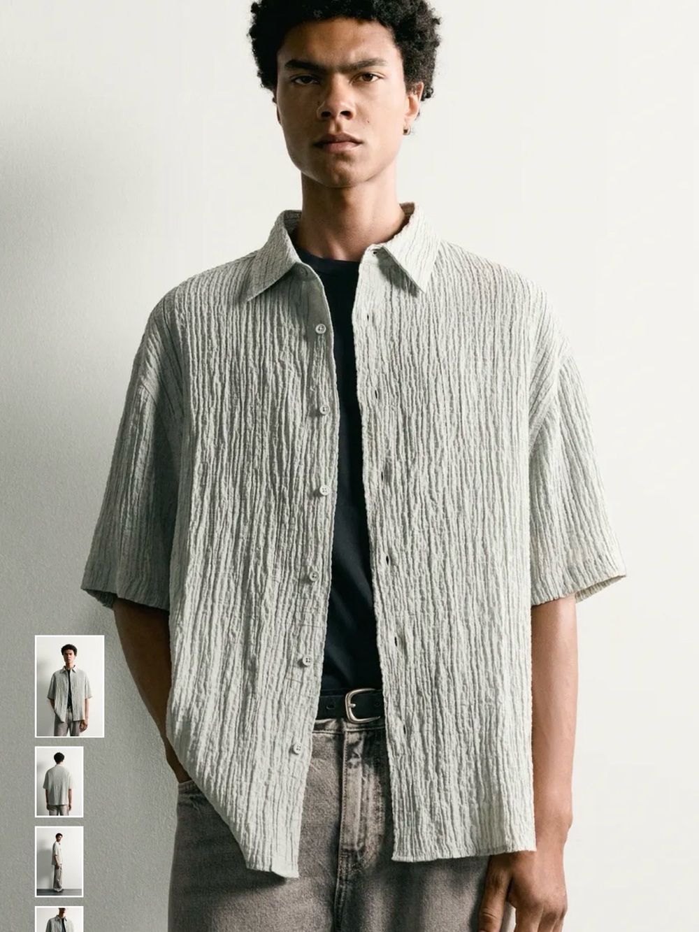 Zara textured shirt